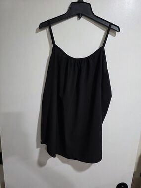 Time and Tru XL 16-18 Black Stretch Cami Tank Top Adjustable Straps